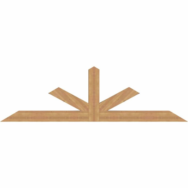 Ekena Millwork Saratoga Smooth Timber Gable Bracket, Western Red Cedar, 96"W x 28"H x 5 1/2"D x 5 1/2"F, 7/12 Pitch GBW096X28X0606SAR00SWR - main